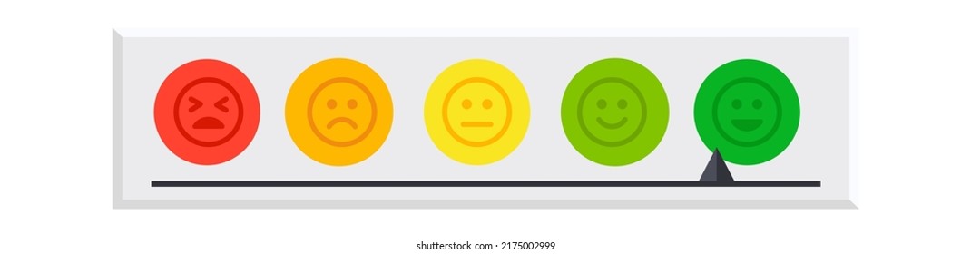 Horizontal Mood Indicator. Vector Illustration