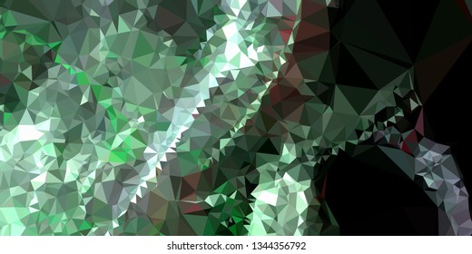Horizontal mosaic banner. Design element for websites and books headers. Low polygonal texture. 
