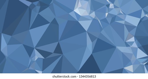 Horizontal mosaic banner. Design element for websites and books headers. Low polygonal texture. 