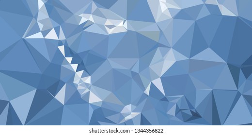 Horizontal mosaic banner. Design element for websites and books headers. Low polygonal texture. 