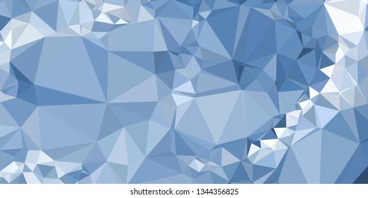 Horizontal mosaic banner. Design element for websites and books headers. Low polygonal texture. 