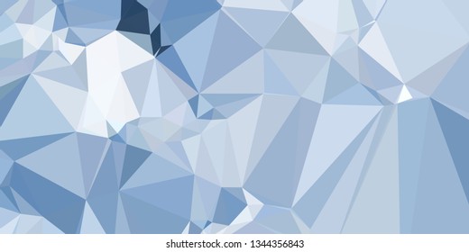 Horizontal mosaic banner. Design element for websites and books headers. Low polygonal texture. 