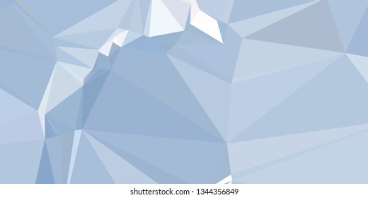 Horizontal mosaic banner. Design element for websites and books headers. Low polygonal texture. 