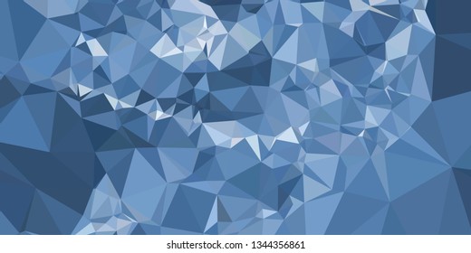 Horizontal mosaic banner. Design element for websites and books headers. Low polygonal texture. 