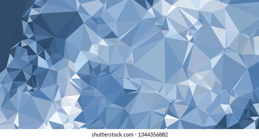 Horizontal mosaic banner. Design element for websites and books headers. Low polygonal texture. 