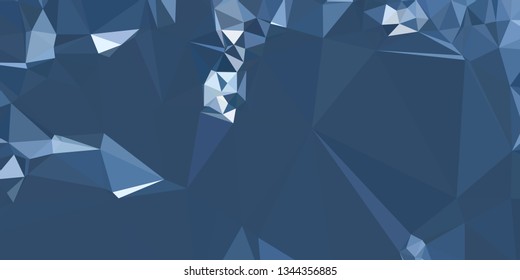 Horizontal mosaic banner. Design element for websites and books headers. Low polygonal texture. 