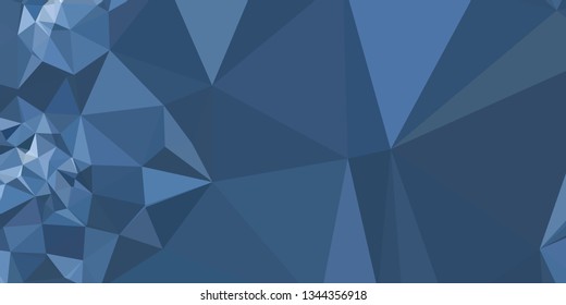 Horizontal mosaic banner. Design element for websites and books headers. Low polygonal texture. 