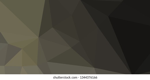 Horizontal mosaic banner. Design element for websites and books headers. Low polygonal texture. 