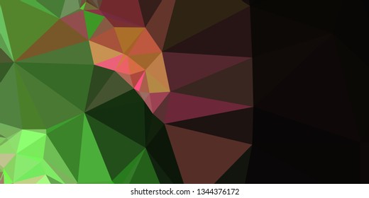 Horizontal mosaic banner. Design element for websites and books headers. Low polygonal texture. 