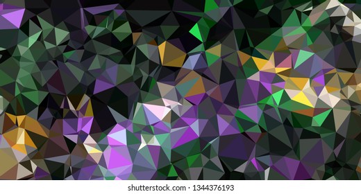 Horizontal mosaic banner. Design element for websites and books headers. Low polygonal texture. 