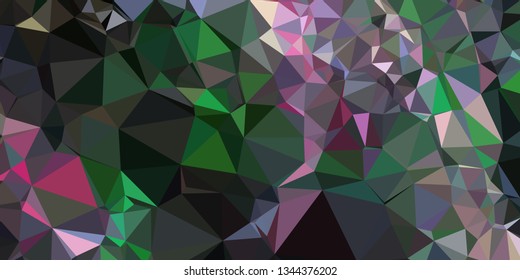 Horizontal mosaic banner. Design element for websites and books headers. Low polygonal texture. 