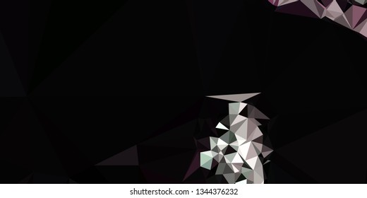 Horizontal mosaic banner. Design element for websites and books headers. Low polygonal texture. 