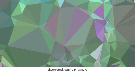 Horizontal mosaic banner. Design element for websites and books headers. Low polygonal texture. 