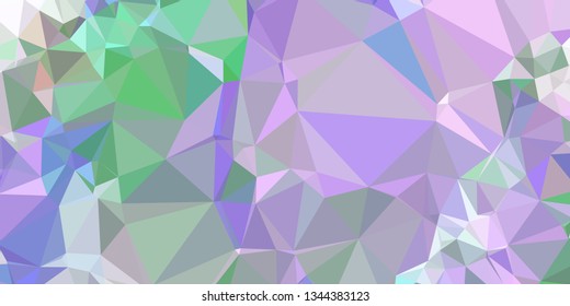 Horizontal mosaic banner. Design element for websites and books headers. Low polygonal texture. 