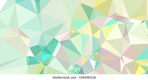 Horizontal mosaic banner. Design element for websites and books headers. Low polygonal texture. 