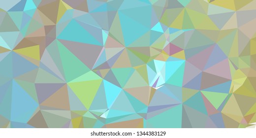 Horizontal mosaic banner. Design element for websites and books headers. Low polygonal texture. 