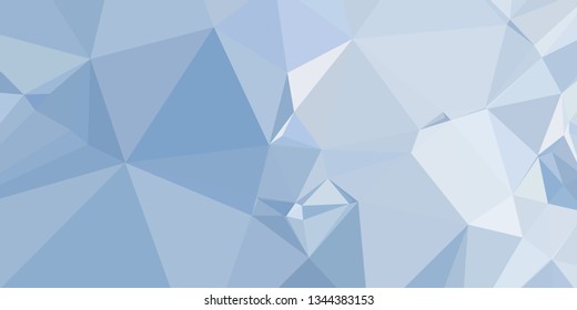 Horizontal mosaic banner. Design element for websites and books headers. Low polygonal texture. 