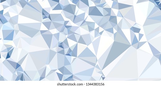 Horizontal mosaic banner. Design element for websites and books headers. Low polygonal texture. 