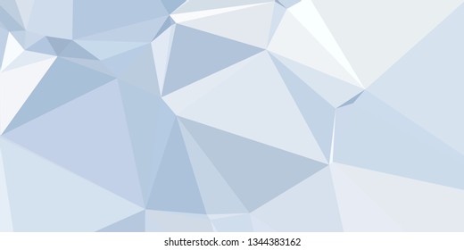Horizontal mosaic banner. Design element for websites and books headers. Low polygonal texture. 