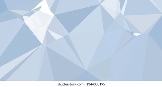 Horizontal mosaic banner. Design element for websites and books headers. Low polygonal texture. 