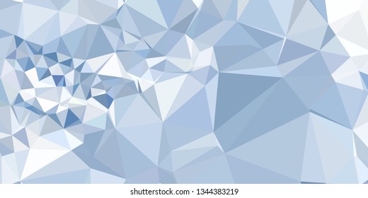 Horizontal mosaic banner. Design element for websites and books headers. Low polygonal texture. 