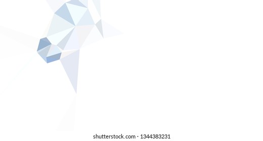 Horizontal mosaic banner. Design element for websites and books headers. Low polygonal texture. 