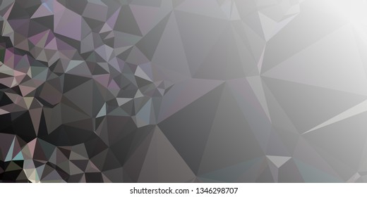 Horizontal mosaic banner. Design element for websites and books headers. Low polygonal texture.