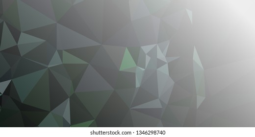 Horizontal mosaic banner. Design element for websites and books headers. Low polygonal texture.