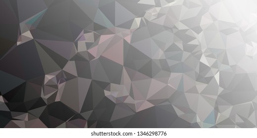 Horizontal mosaic banner. Design element for websites and books headers. Low polygonal texture.