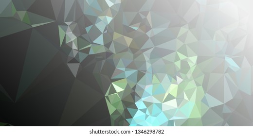 Horizontal mosaic banner. Design element for websites and books headers. Low polygonal texture.