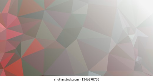 Horizontal mosaic banner. Design element for websites and books headers. Low polygonal texture.