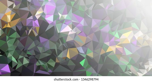 Horizontal mosaic banner. Design element for websites and books headers. Low polygonal texture.