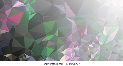 Horizontal mosaic banner. Design element for websites and books headers. Low polygonal texture.