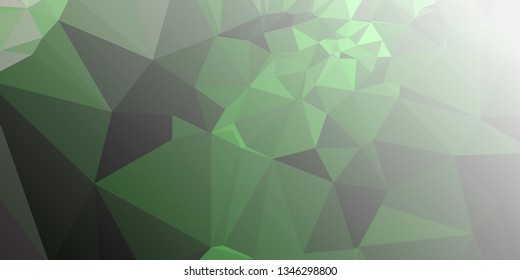Horizontal mosaic banner. Design element for websites and books headers. Low polygonal texture.