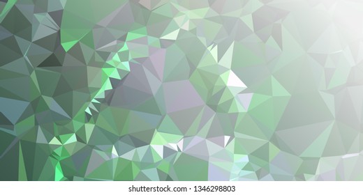 Horizontal mosaic banner. Design element for websites and books headers. Low polygonal texture.