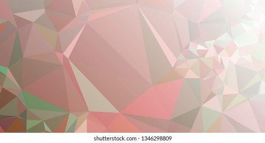 Horizontal mosaic banner. Design element for websites and books headers. Low polygonal texture.