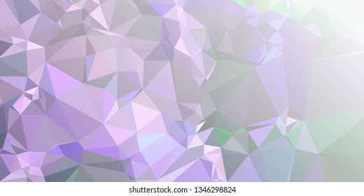 Horizontal mosaic banner. Design element for websites and books headers. Low polygonal texture.