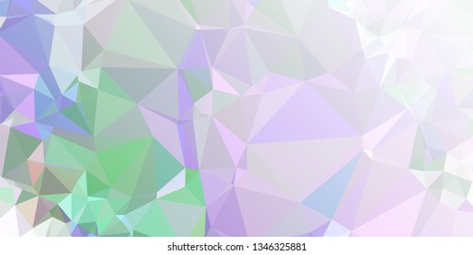 Horizontal mosaic banner. Design element for websites and books headers. Low polygonal texture.