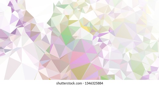 Horizontal mosaic banner. Design element for websites and books headers. Low polygonal texture.