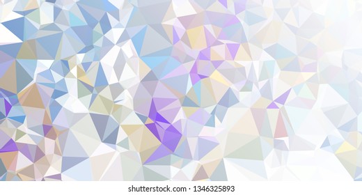 Horizontal mosaic banner. Design element for websites and books headers. Low polygonal texture.