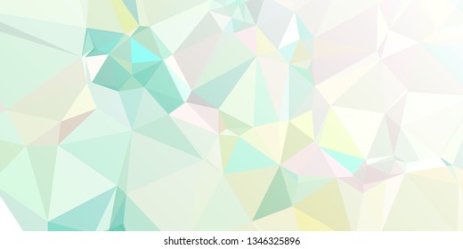 Horizontal mosaic banner. Design element for websites and books headers. Low polygonal texture.