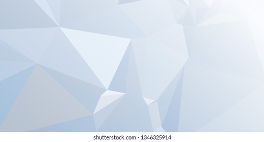 Horizontal mosaic banner. Design element for websites and books headers. Low polygonal texture.