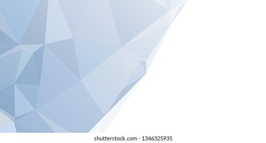 Horizontal mosaic banner. Design element for websites and books headers. Low polygonal texture.
