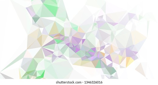 Horizontal mosaic banner. Design element for websites and books headers. Low polygonal texture.