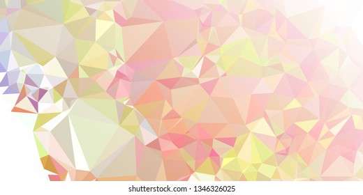 Horizontal mosaic banner. Design element for websites and books headers. Low polygonal texture.