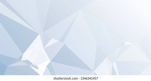 Horizontal mosaic banner. Design element for websites and books headers. Low polygonal texture.
