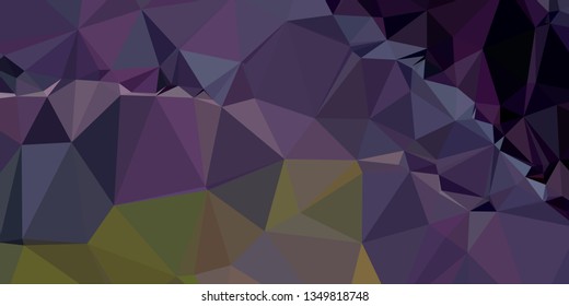 Horizontal mosaic banner. Design element for websites and books headers. Low polygonal texture.