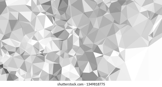 Horizontal mosaic banner. Design element for websites and books headers. Low polygonal texture.