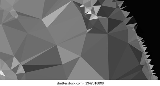 Horizontal mosaic banner. Design element for websites and books headers. Low polygonal texture.
