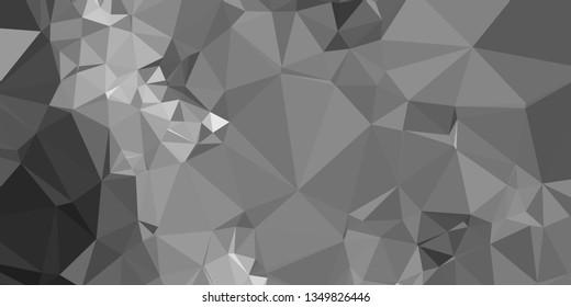 Horizontal mosaic banner. Design element for websites and books headers. Low polygonal texture.